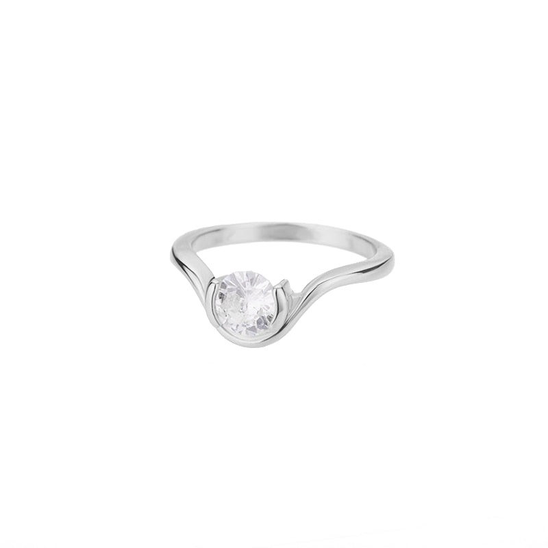 Solitaire CZ Diamond Ring