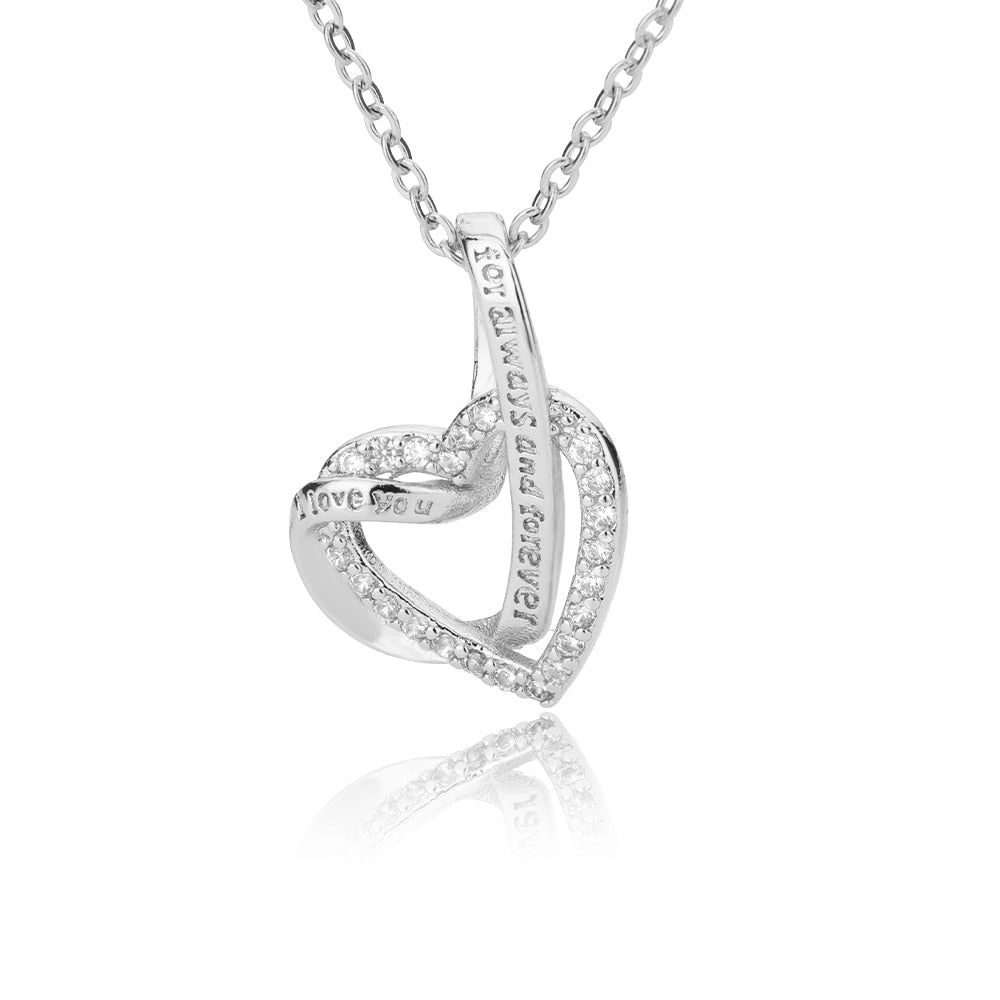 Double Heart Pendant Necklace