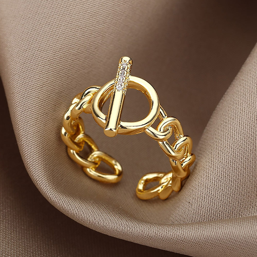 Cuban Link Toggle Ring