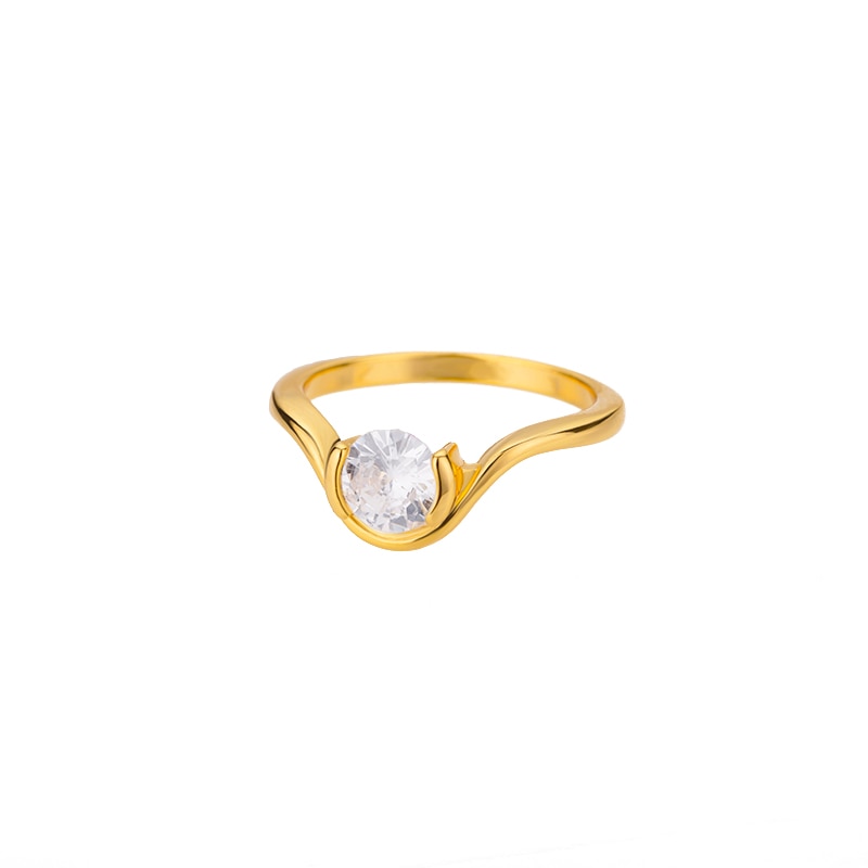 Solitaire CZ Diamond Ring