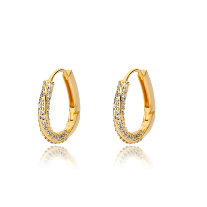 Oval Twisted Hoop Earrings