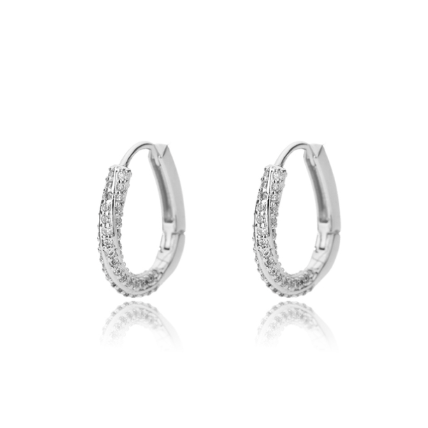 Oval Twisted Hoop Earrings