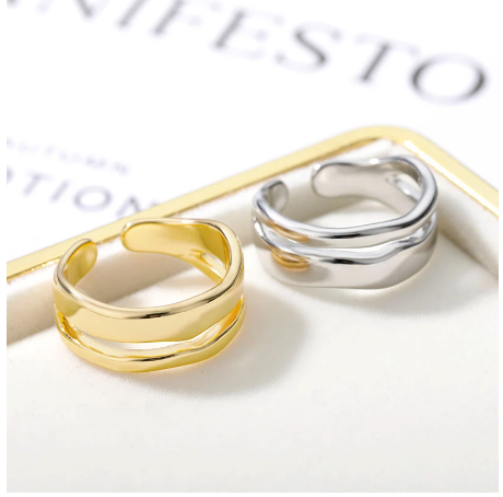 gold and silver stacking rings